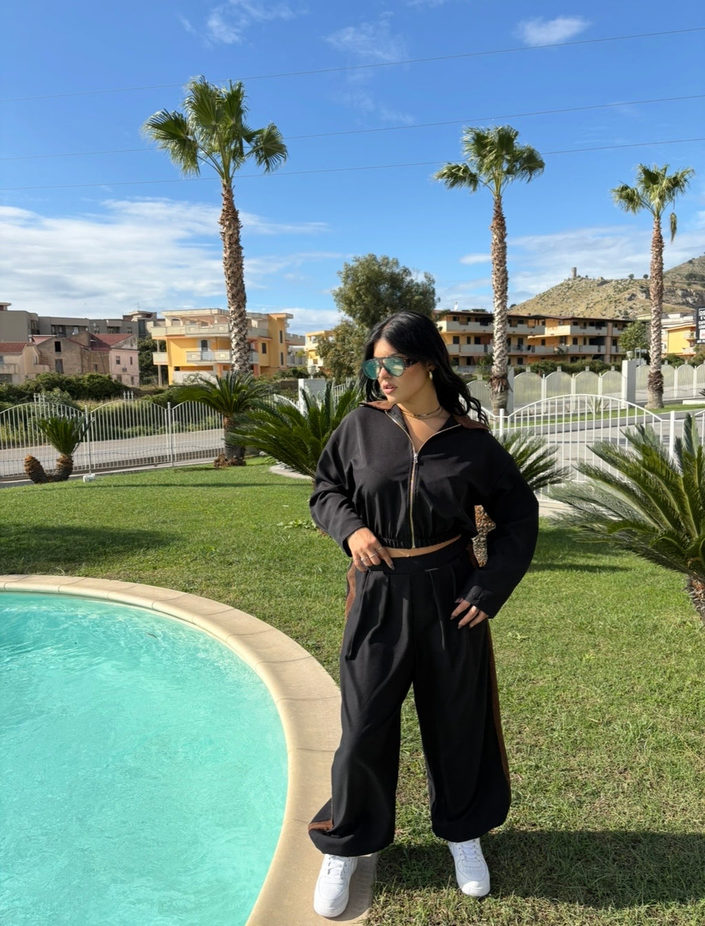 COORDINATO BROWN LINES