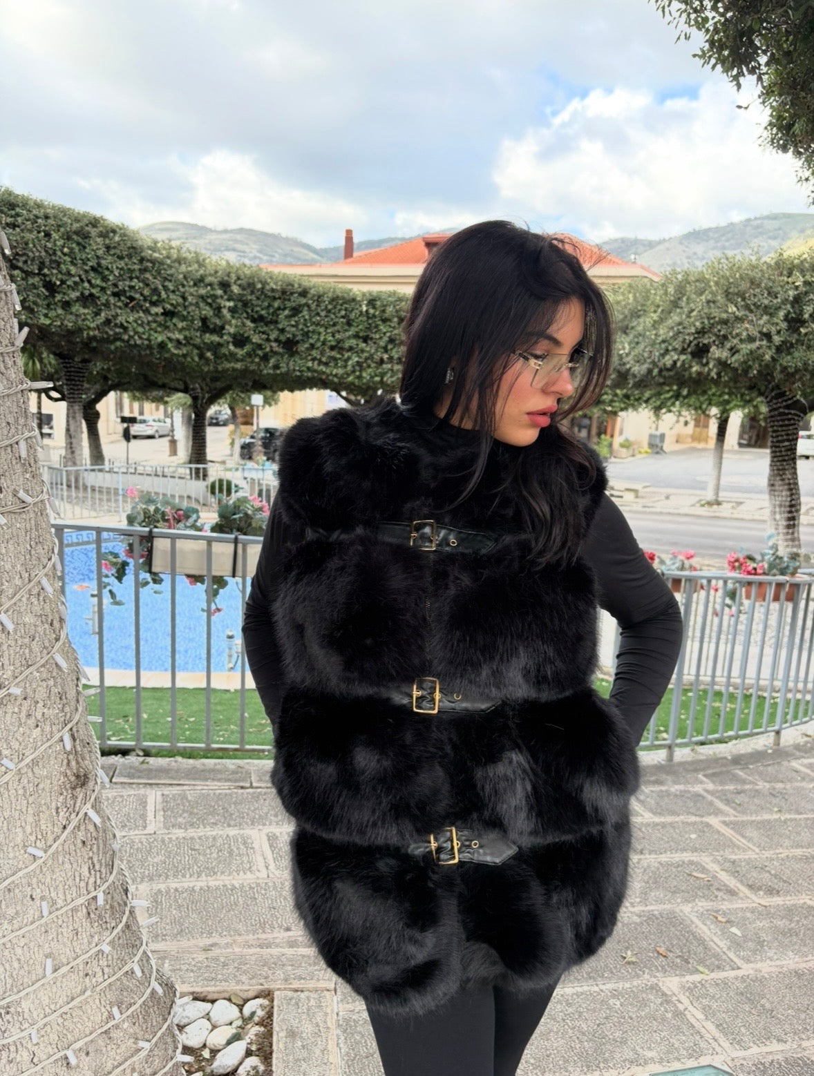 GILET IN PELLICCIA BLACK