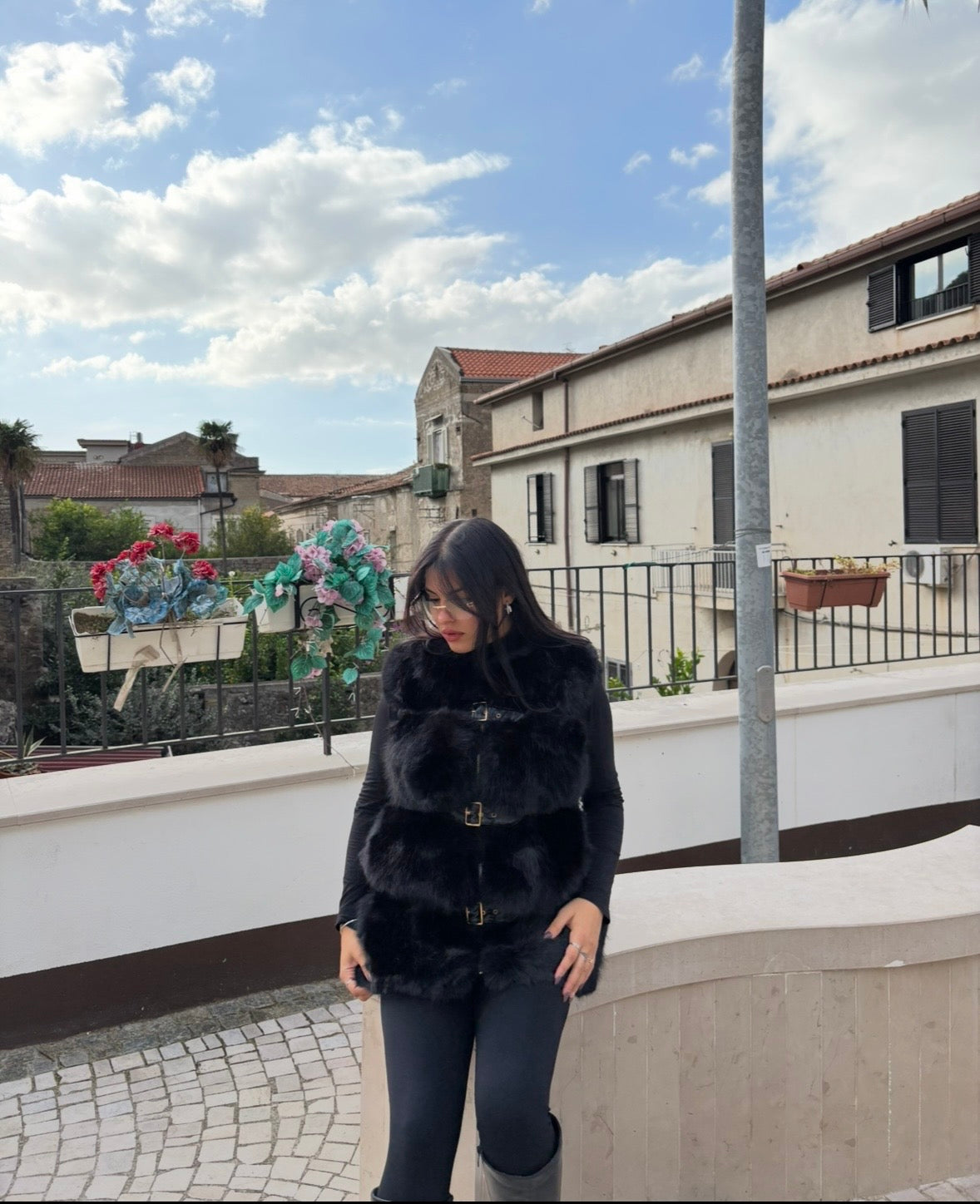 GILET IN PELLICCIA BLACK